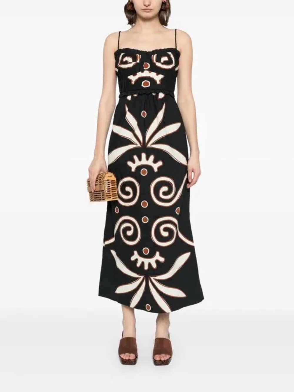 Cala de la Cruz Black Strapless Maxi Lucena Dress Size XS